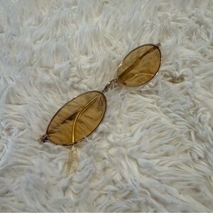 Free People Oval Gold Frame Sunglasses